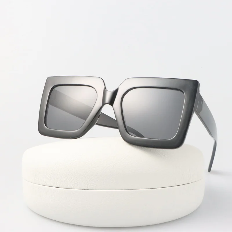 

Fashion Square Sunglasses Woman Brand Designer Vintage Sun Glasses Female Big Frame Outdoors Gradient Mirror Oculos De Sol