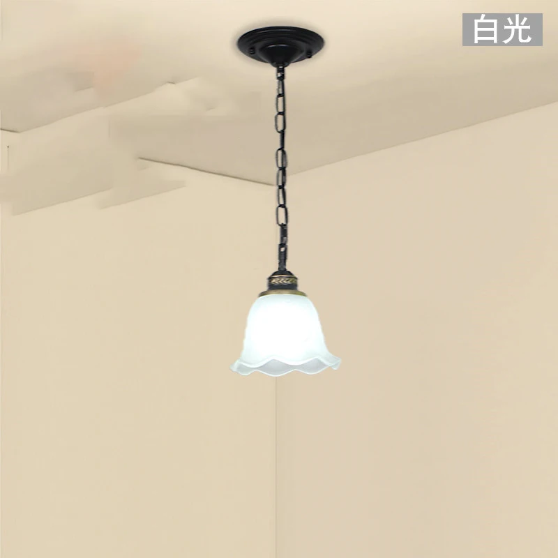 

small ceiling hanging fixture white glass pendant lamp doorway foyer chandelier for entrance simple design flower hat vintage