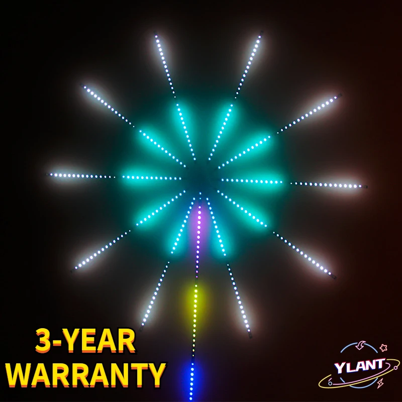 

Fireworks LED Strip Light Christmas RGB Festoon Fairy Light Music Control Meteor Lamp Marquee Home Wedding Room Decor Light Tape
