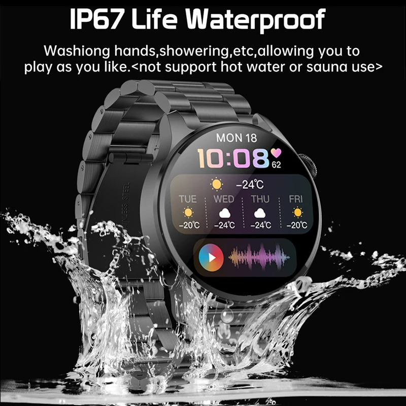 2022 Bluetooth Call Smart Watch Men Full Touch Sport Fitness Watches Waterproof Heart Rate Steel Band Smartwatch Man Android iOS