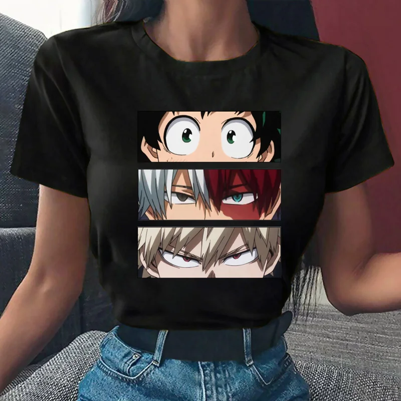 

my hero academia clothes male y2k aesthetic anime casual print top tees vintage y2k