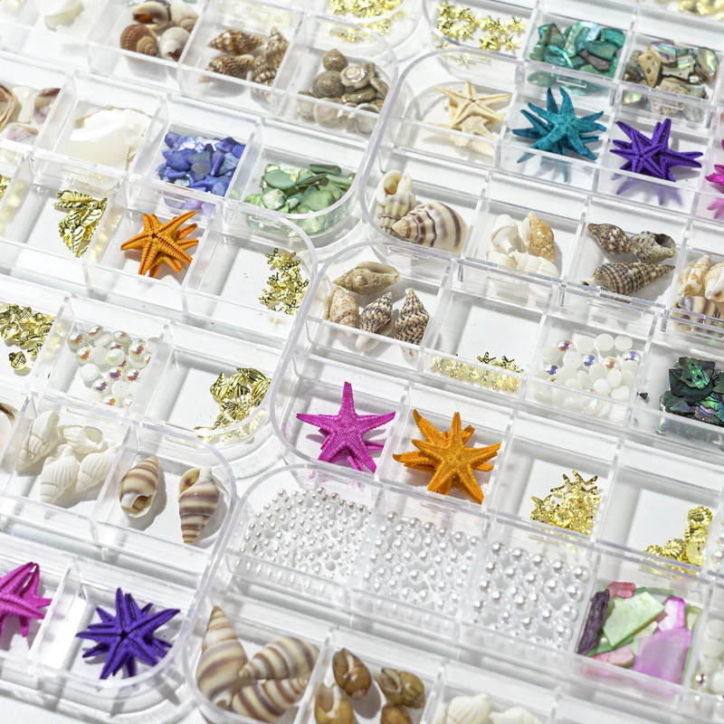 12 сеток натуральное морское ушко морская ракушка звезда подвески для ногтей