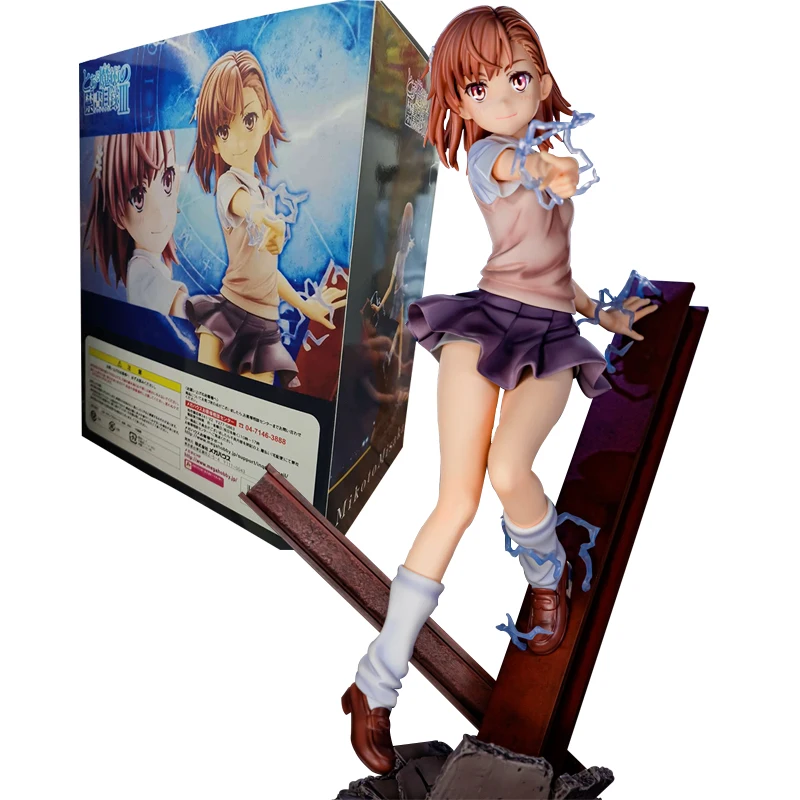 

26 см аниме-фигурка Мисака Микото популярная японская определенная научная модель железнодорожного пистолета шоковая принцесса Модель Куклы Игрушки для девочек подарок собирать