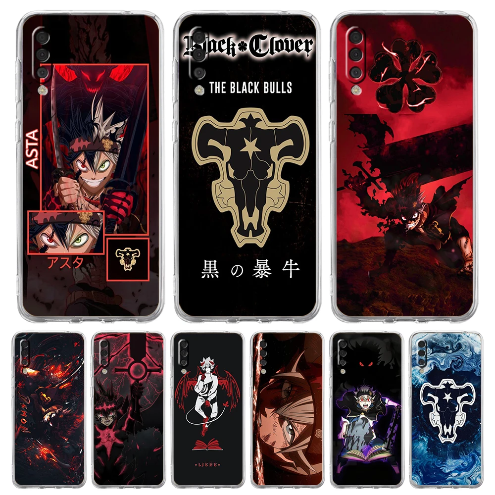 

Asta Black Anime Transparent Phone Case for Samsung Galaxy A12 A02 A03S A50 A70 A10 A10S A20 A30 A40 Luxury Soft Cover Funda Bag