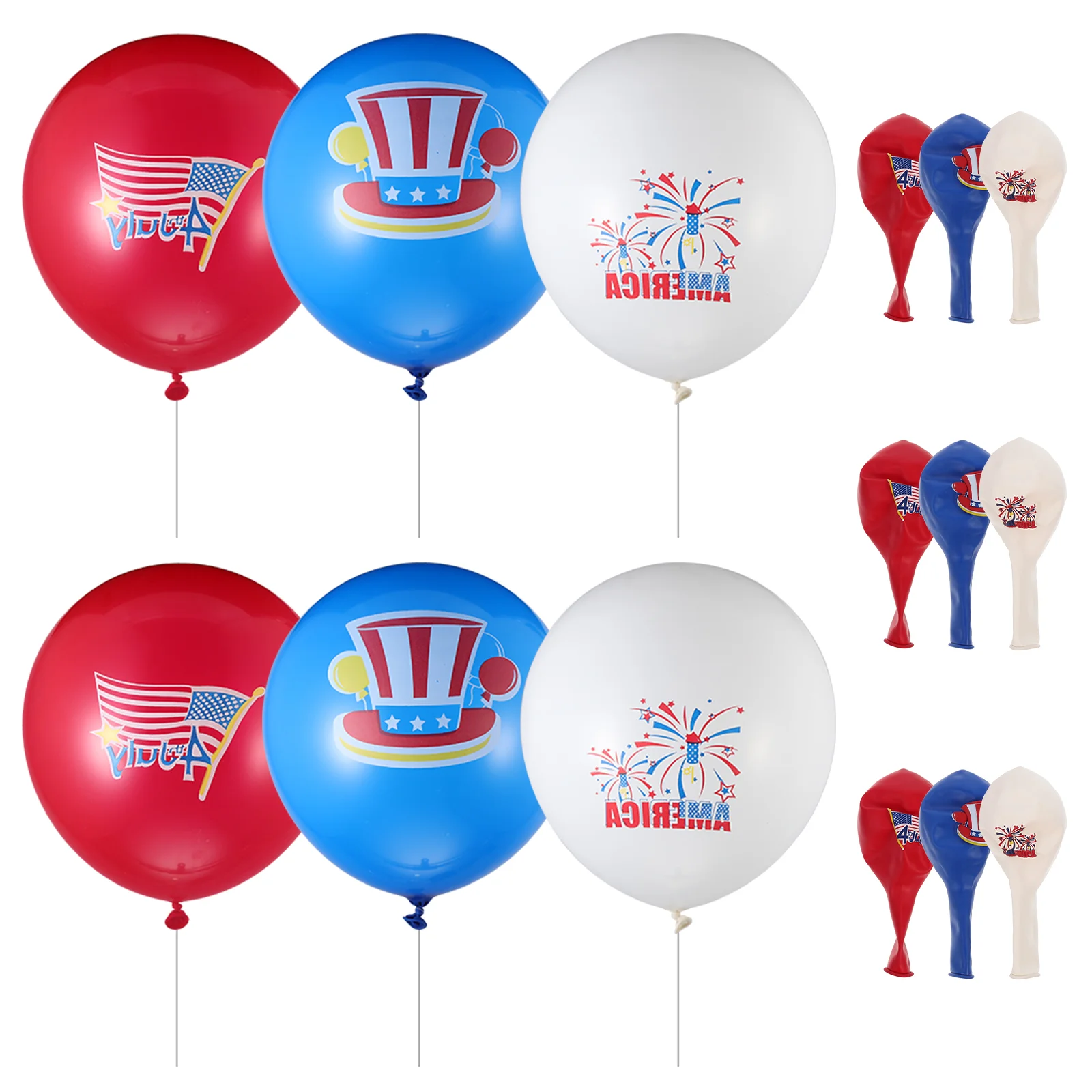 

Balloons Julyday 4Th Decorations Independence Party White American Layout Props Fourthred Memorial Blue Supplies Supply Balloon