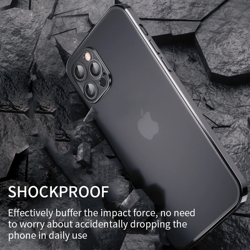Luxury Matte Soft Silicone Transparent Case for iPhone 14 13 12 Pro Max 11 XR X XS 7 8 Plus SE 2 3 Mini Plating Shockproof Cover