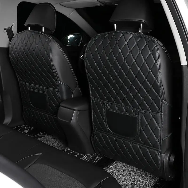 

Автомобильные противоударные коврики из искусственной кожи, защитный чехол на заднее сиденье автомобиля, органайзер на заднее сиденье с карманами для хранения, автомобильные аксессуары