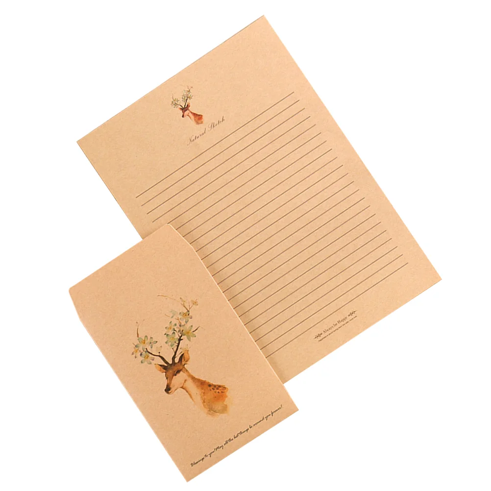 

18 Pcs Kraft Paper Envolopes Name Cards Envelopes Greeting Storage Business Retro DIY Postcard On