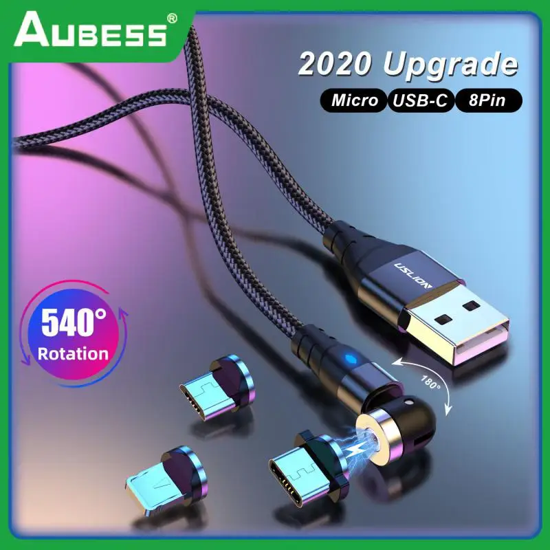 

2.4A Charge Cable Magnetic Charge Cable Type C Micro USB Mobile Phone Charger Fast Charging Cable Universal For Android Phones