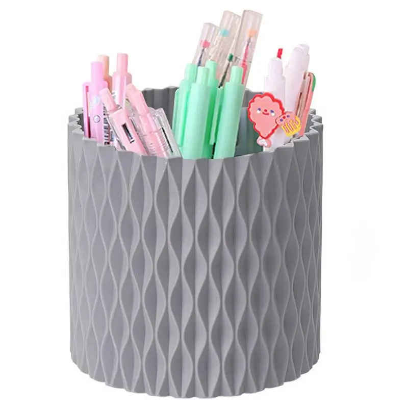 

Rotating Pen Holder 360 Degree Rotatable Art Supply Holder With 5 Sections Desk Container Box For Colored Pencil Art Brushes