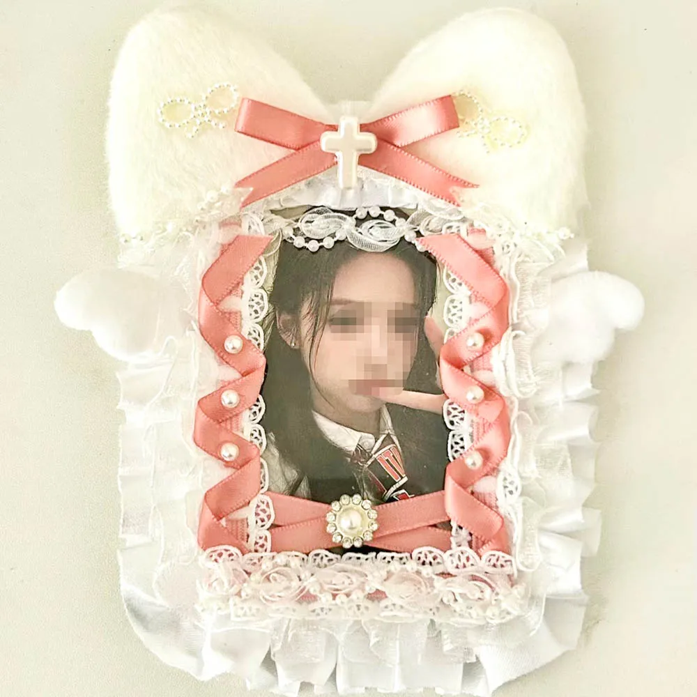 Черная кружевная Фотокарта Toploader ручная работа лента плюшевые карты рукав для Kpop