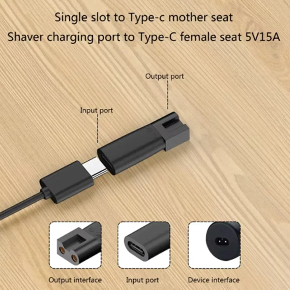 Фото 6 шт. USB Type C зарядное устройство адаптер питания для бритья для универсальной электрической машинки для стрижки волос триммеры для бороды бритвы №5
