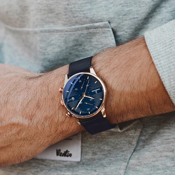 2022 New Fashion Mens Watches Top Brand Luxury Quartz Watch Men Mesh Steel Waterproof Ultra-thin Wristwatch For Men Sport Clock Other Image