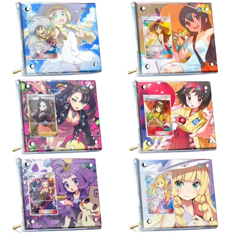 

Карты из аниме Покемон Лилли ацерола, Морни Пикачу Роза, кирпичные анимационные персонажи, коллекционные карты без карты