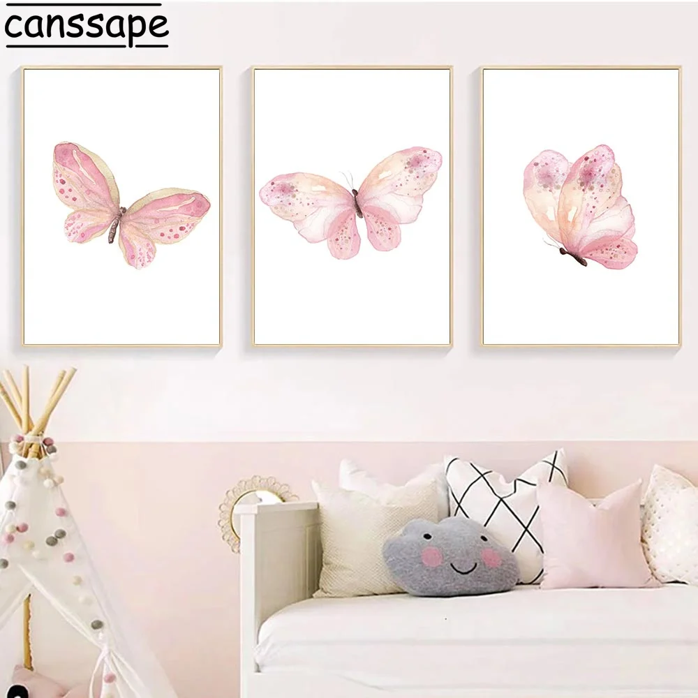 Мультяшный холст художественная живопись розовая фотография и принты