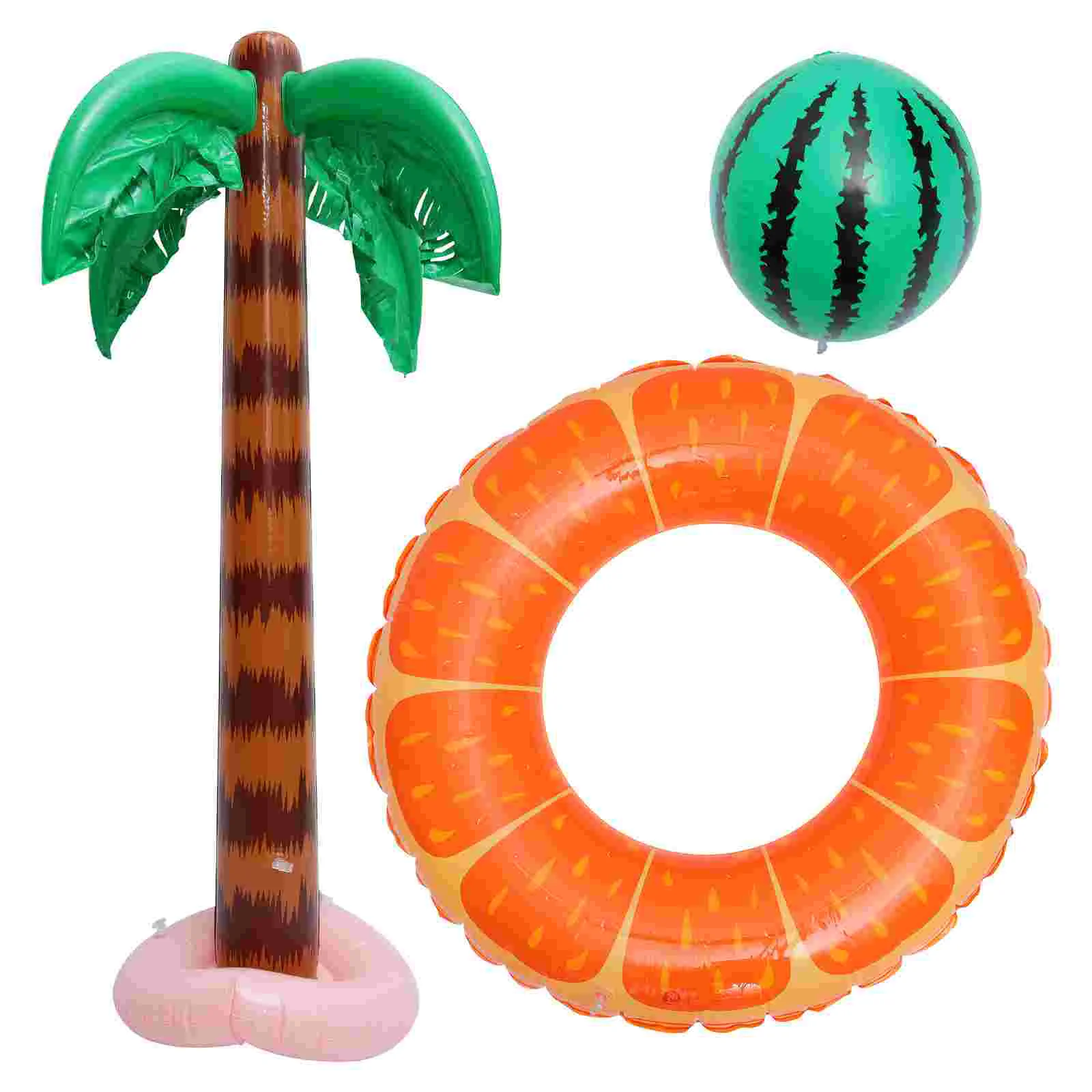 

Inflatable Trees Pool Floats Fruit Beach Blow Up Palm Swim Summer Tropical Rings Donuts Tubes Jumbo Hawaiian Luau Balls Colorful