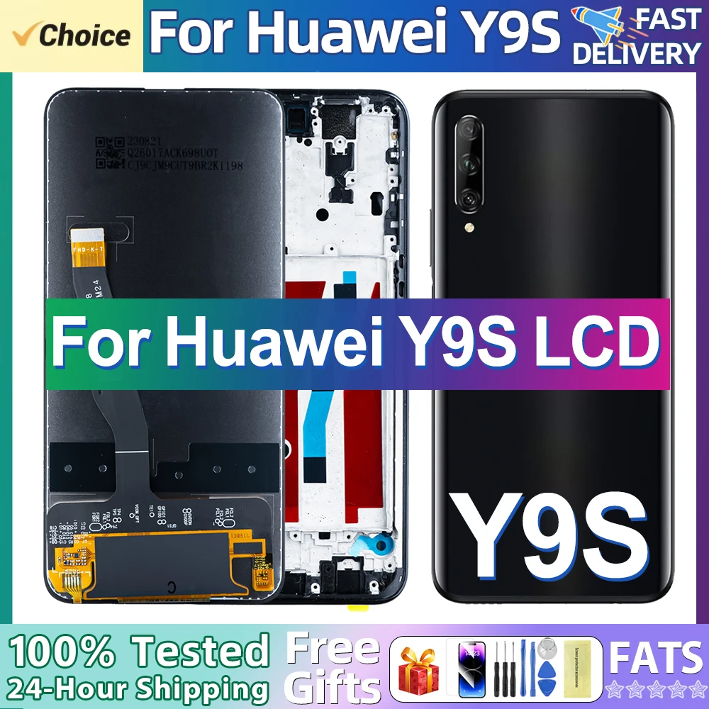 ЖК-дисплей AA + для Huawei Y9S 6 59 '' сенсорный экран дигитайзер с рамкой в сборе