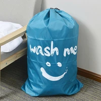 1 pcs smile shape nylon laundry bag wash me travel storage pouch machine washable dirty clothes organizer wash drawstring bag