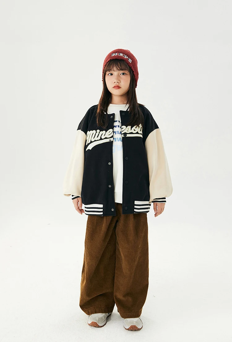 Шикарная уличная одежда унисекс детская бейсбольная куртка-бомбер для мальчиков