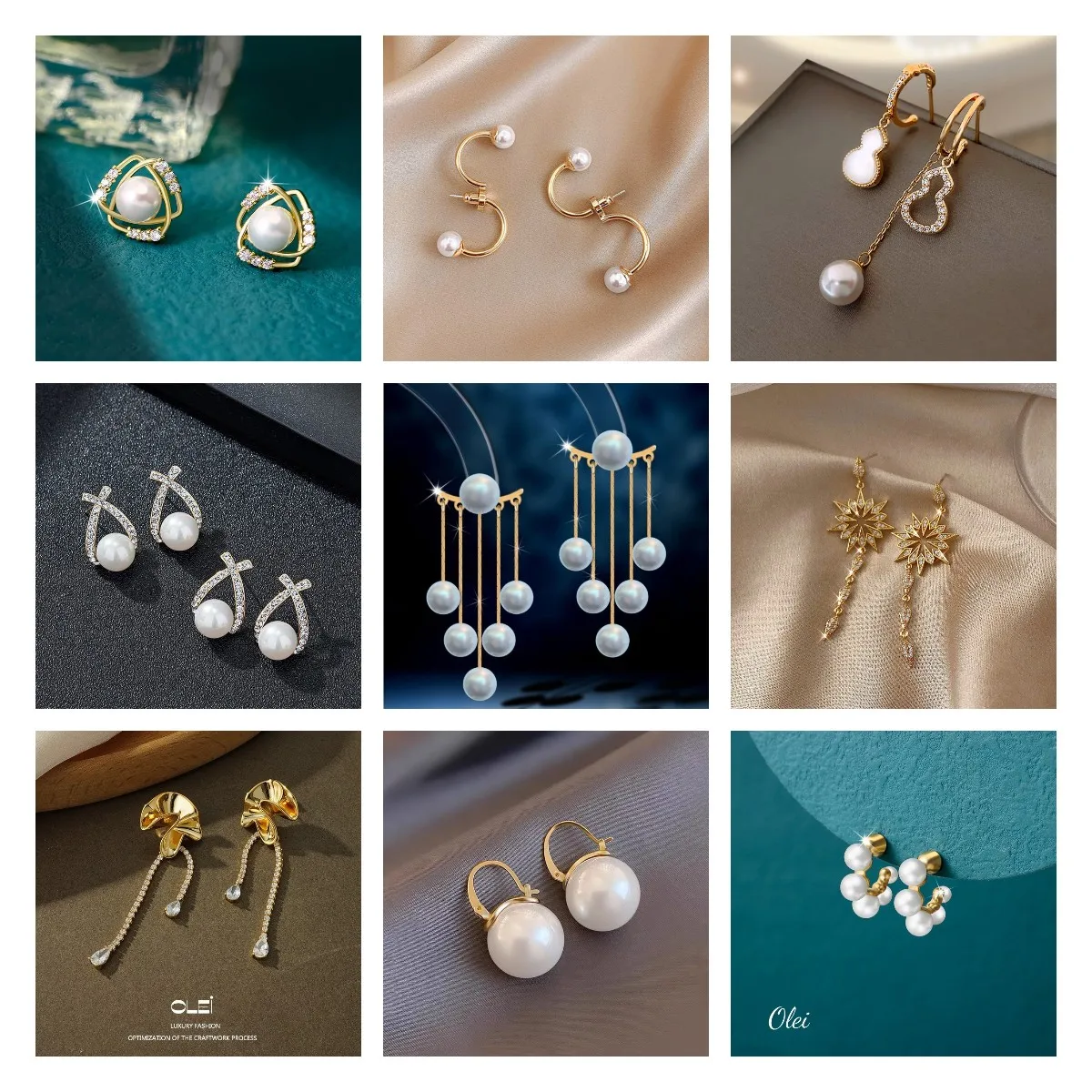 

2022 New Free Shipping Asymmetric Gourd Hollow Shell Pearl Earrings s925 Silver Needle Fashion Women Jewelry