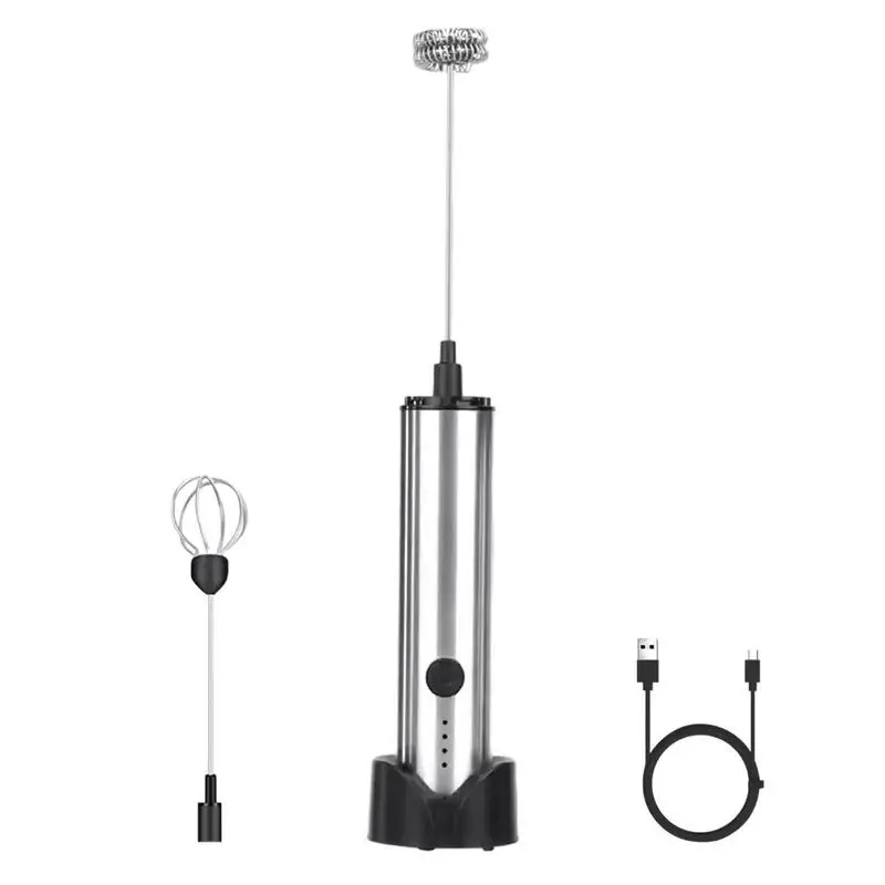

Powerful Milk Frother Electric Foam Maker Portable Stainless Steel Whisk Beater Drink Mixer For Coffee Hot Chocolate Cappuccino