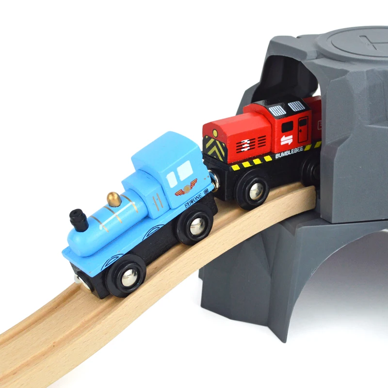 

Деревянный магнитный поезд, автомобиль, железная дорога, Аксессуары для автомобилей, игрушки для детей, подарки, подходит для деревянных дорожек Biro