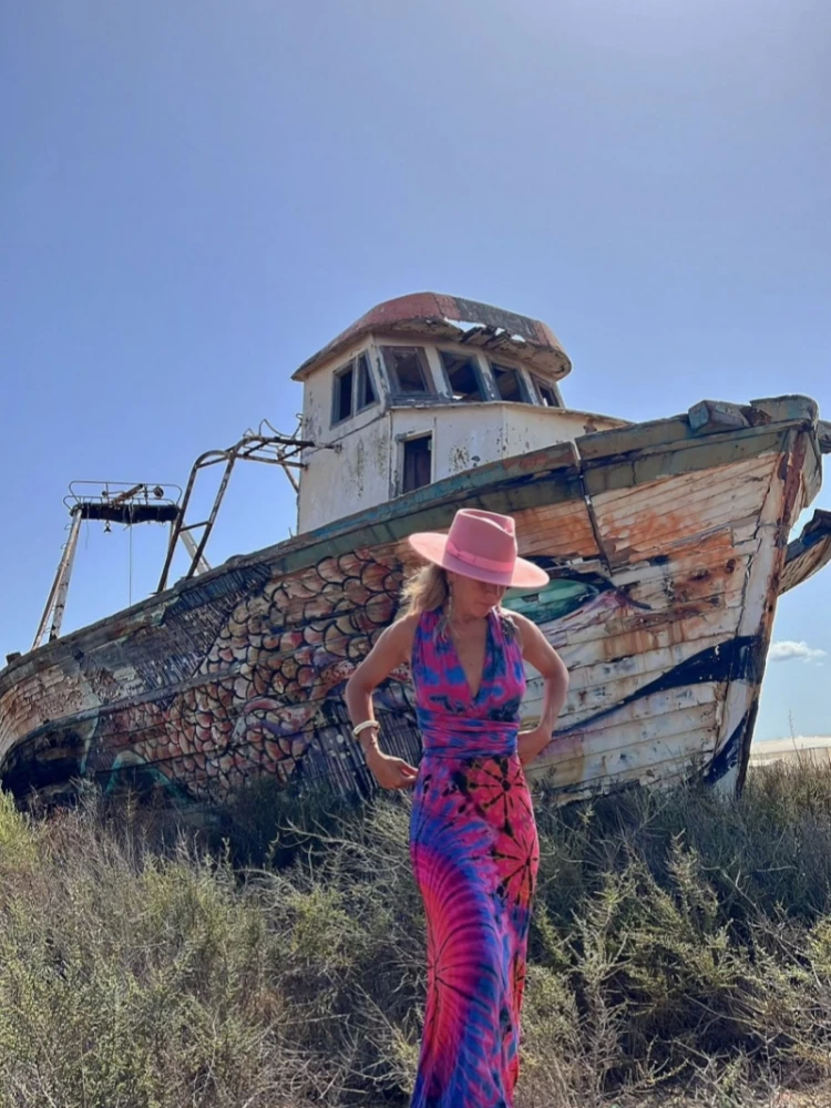 

Женское платье-трапеция без рукавов, с V-образным вырезом и высокой талией