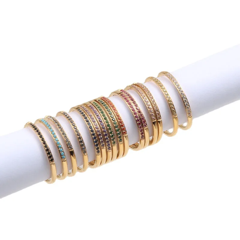 LESIEM высококачественные 18KGP позолоченные обручальные кольца для девушек белое