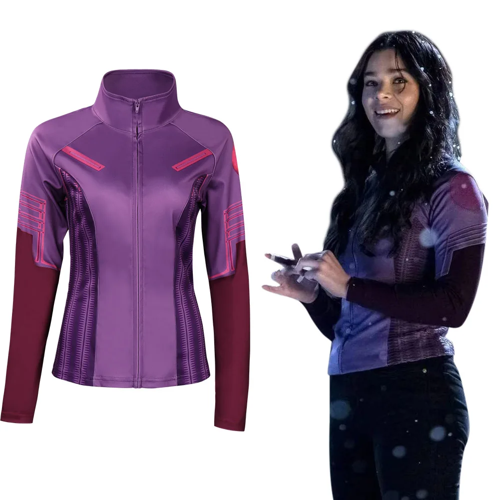 

Hawkeye Kate Bishop Cosplay Costume Coat Jacket Outfits Hoodie Shirt Halloween Carnival Suit