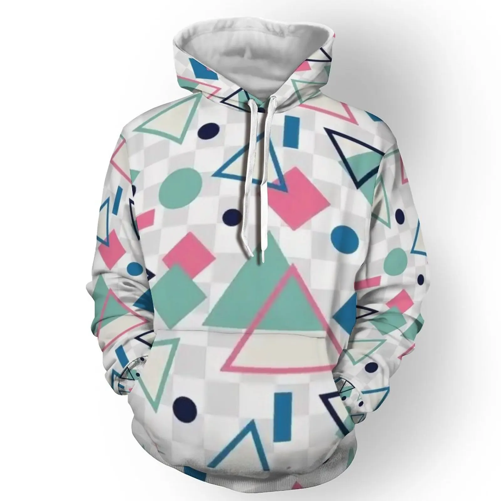 

European and American spring and summer women's sweater 3D geometry printing series creative casual women's 3D sweater series