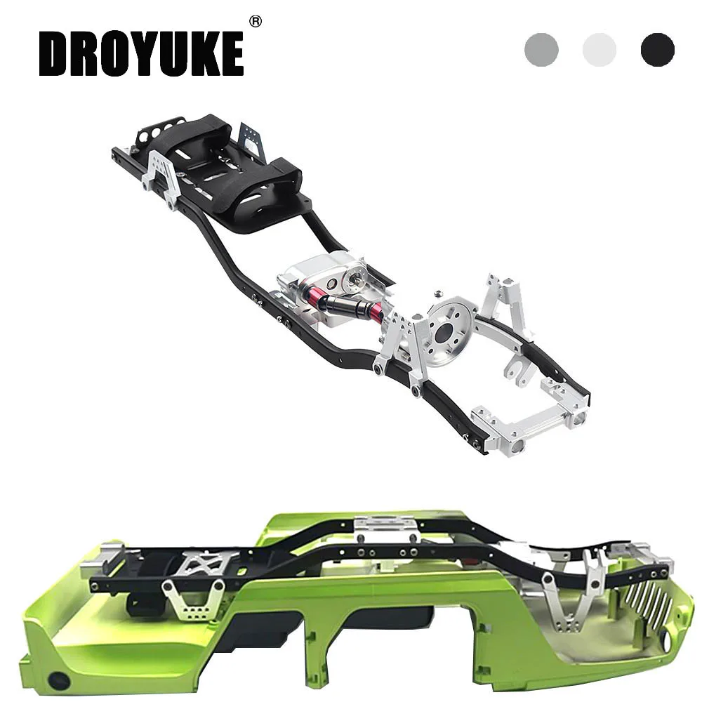 

Каркас колесной базы Droyuke 313 мм, 12,3 дюйма, префиксируемая коробка передач, металлическая рама для радиоуправляемого гусеничного автомобиля 1...