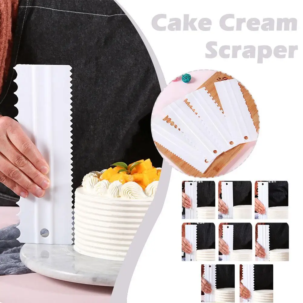 

4pcs/set Cake Scraper Pattern Icing Comb DIY Baking Tools Cream Scraper Fondant Mousse Spatula Pastry Cake Decorating Tools