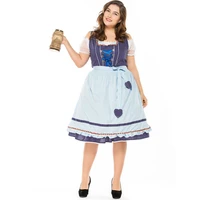 german oktoberfest blue maid costume outfit traditional bavarian national costume oktoberfest party