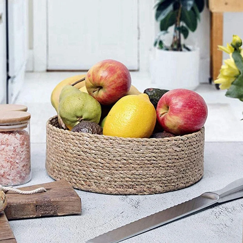 Соломенная плетеная корзина для белья износостойкая Женская хранения в