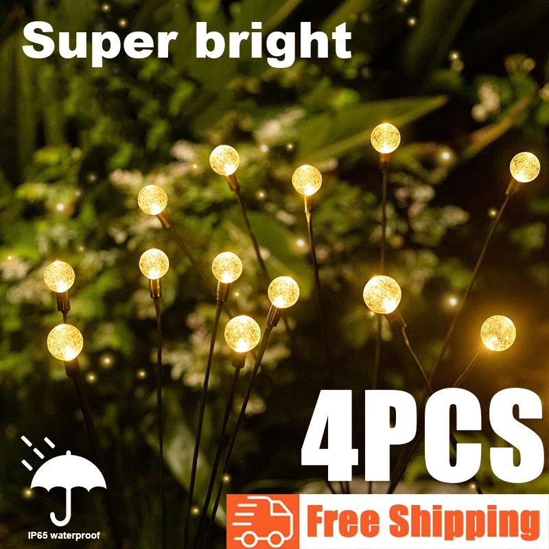 

Smart Solar LED Light Outdoor Garden Decoration Landscape Lights Firefly Firework Garden Lights Lawn Path Light Decor Solar Lamp