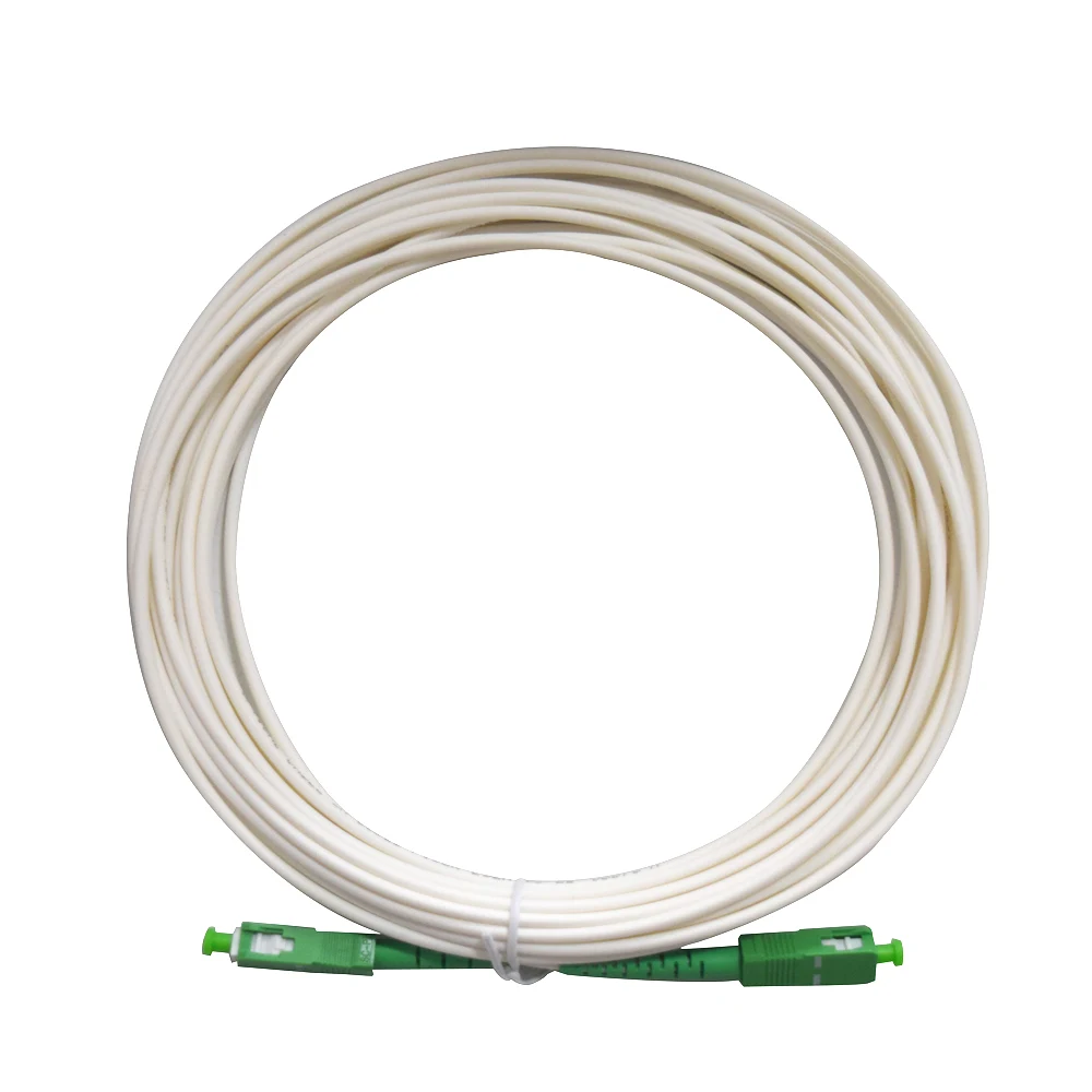 White Color SM SX PVC 3mm 1M 2M 3M 5M 10M 15M 20M 30M 50M SC/APC Fiber Optic Jumper Cable SC/APC-SC/APC Fiber Optic Patch Cord