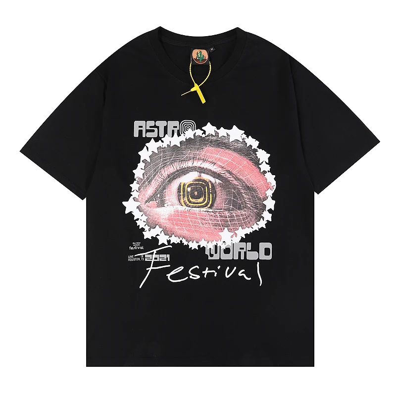 

Мужская и женская футболка с коротким рукавом и принтом