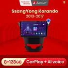 Junsun V1pro AI Voice 2din магнитола андроид for SsangYong Korando 2013-2017 автомагнитола Аудио для авто GPS Track Carplay 2din dvd
