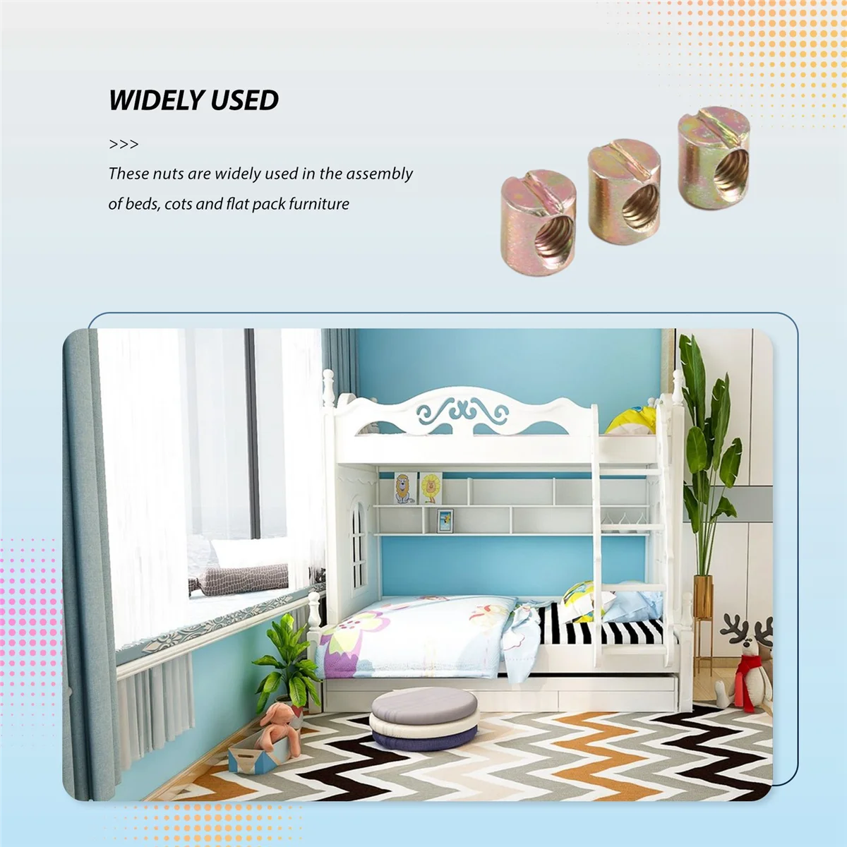 Болты с крестообразным швом M6 10 шт. гайка для мебели кровати кроватки стулья