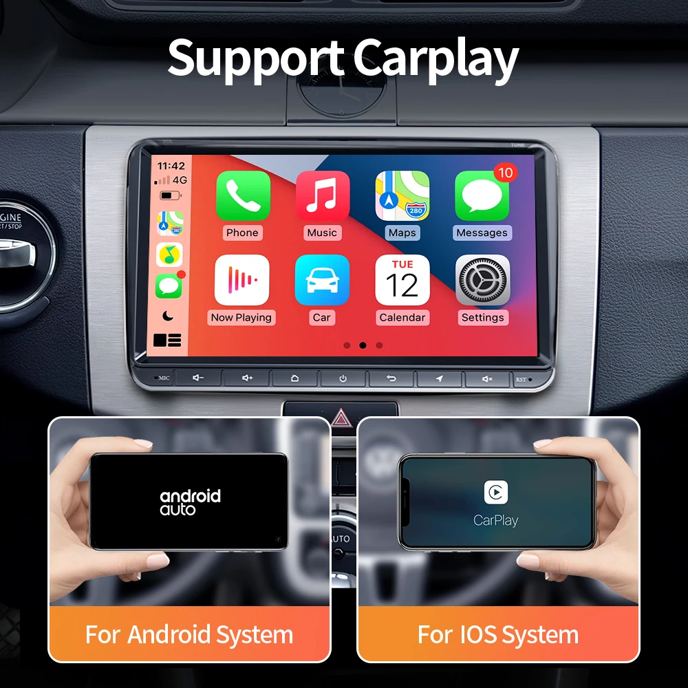2din Android для Volkswagen VW Polo Jetta Skoda Octavia 2 Golf 5 7 Touran Автомагнитола мультимедийный плеер