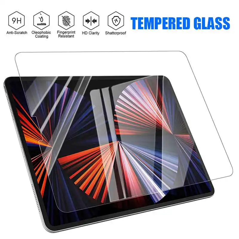 

Tempered Glass For iPad Pro 12.9 2021 2020 2018 Screen Protector Film