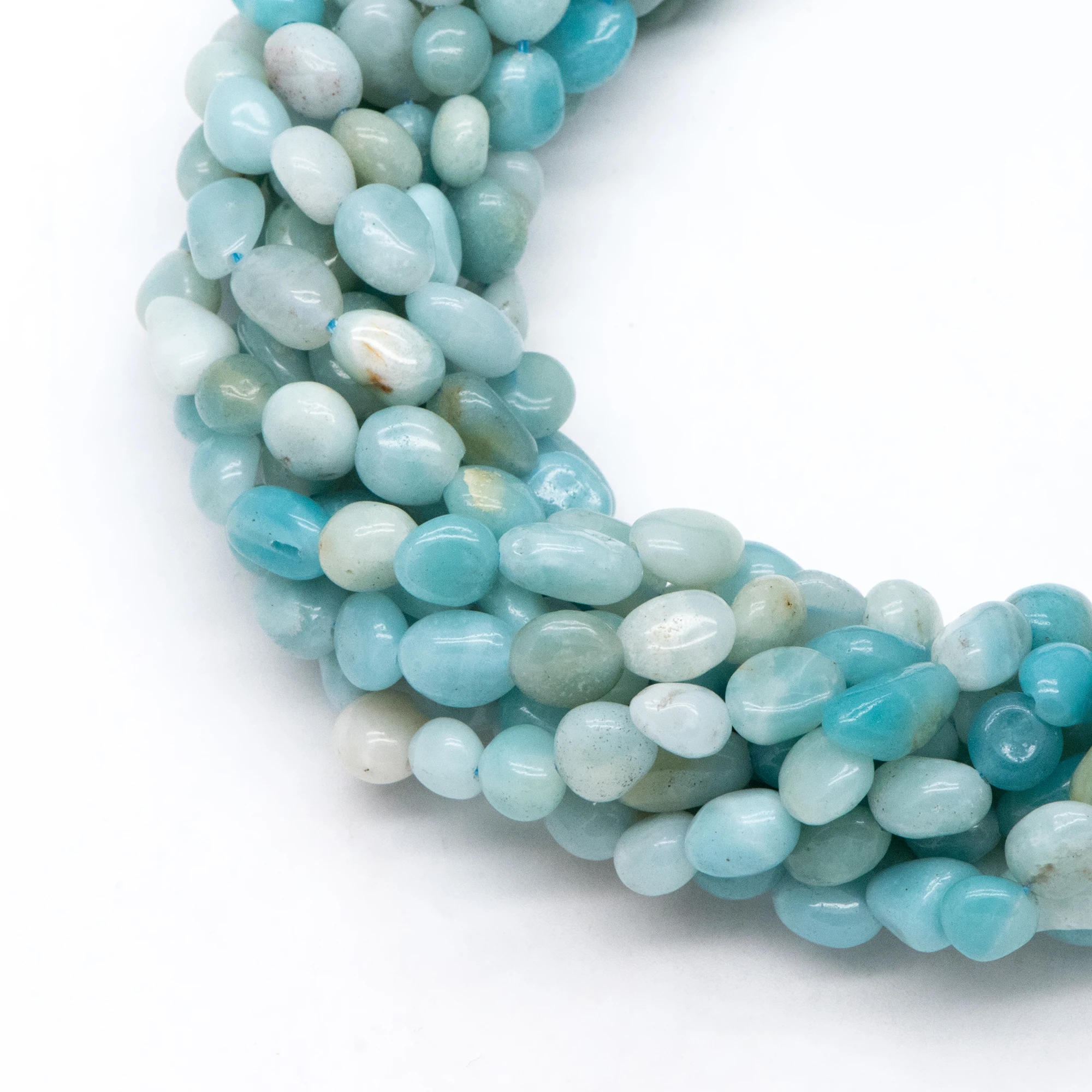 

Бусины из натурального амазонита, гладкие овальные бусины из камня 6-7 мм