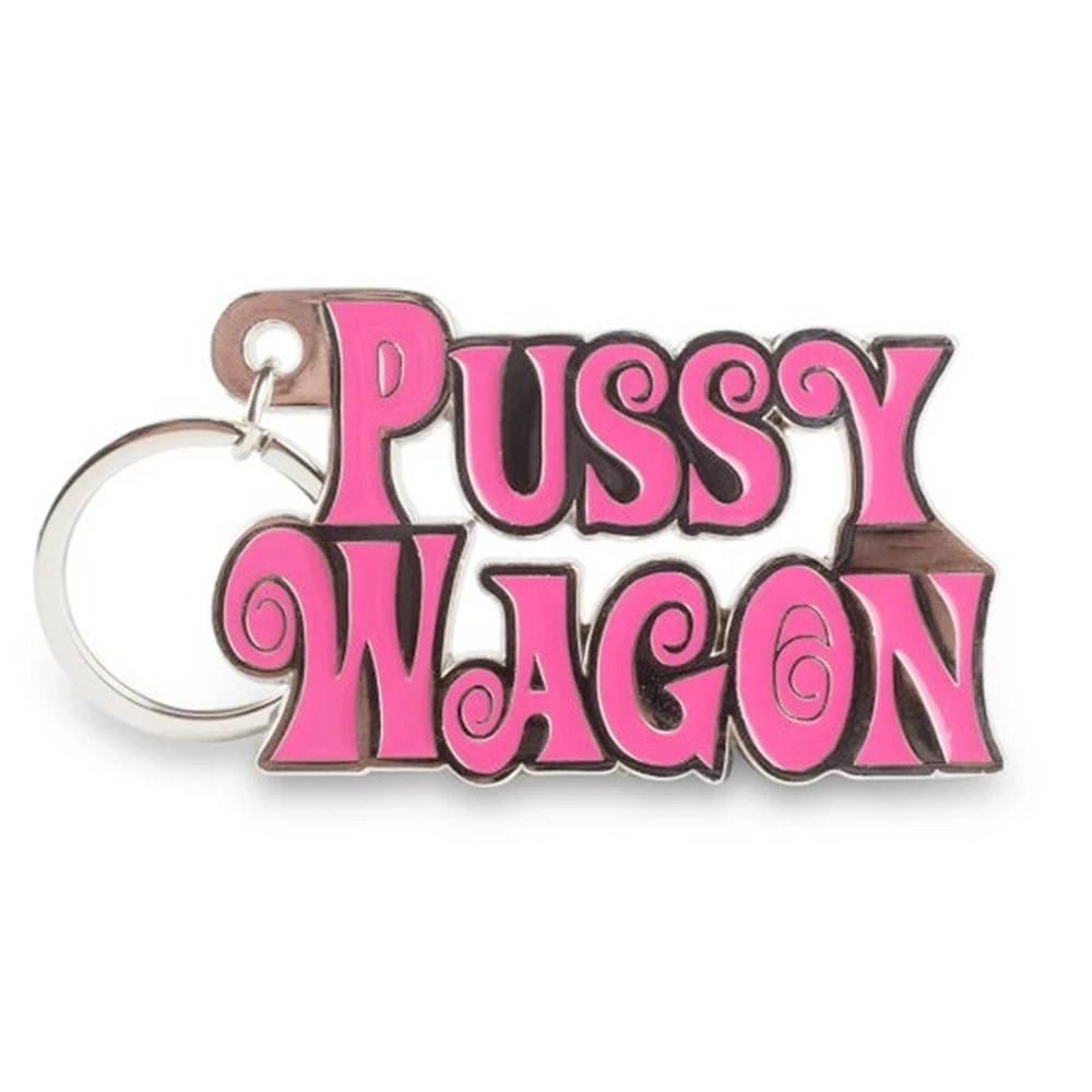 1PC Сплав Модный фильм серии "Убить Билла" Ключница "PUSSY WAGON" Буквенные подвески Аксессуары для женщин и мужчин Подарочные брелоки.