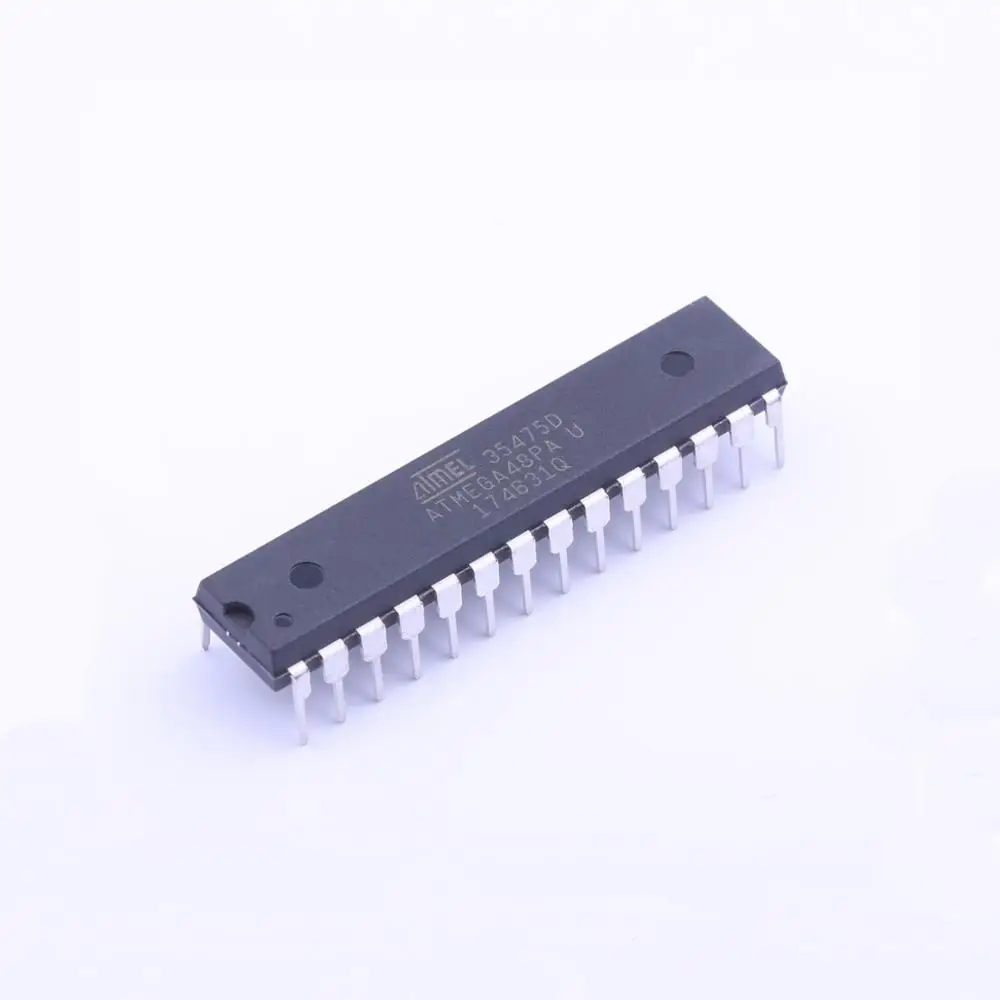 

MCU 8-битный ATmega AVR RISC 4KB Flash 2,5 V/3,3 V/5V 28-контактный PDIP - Rail/Tube ATMEGA48PA-PU