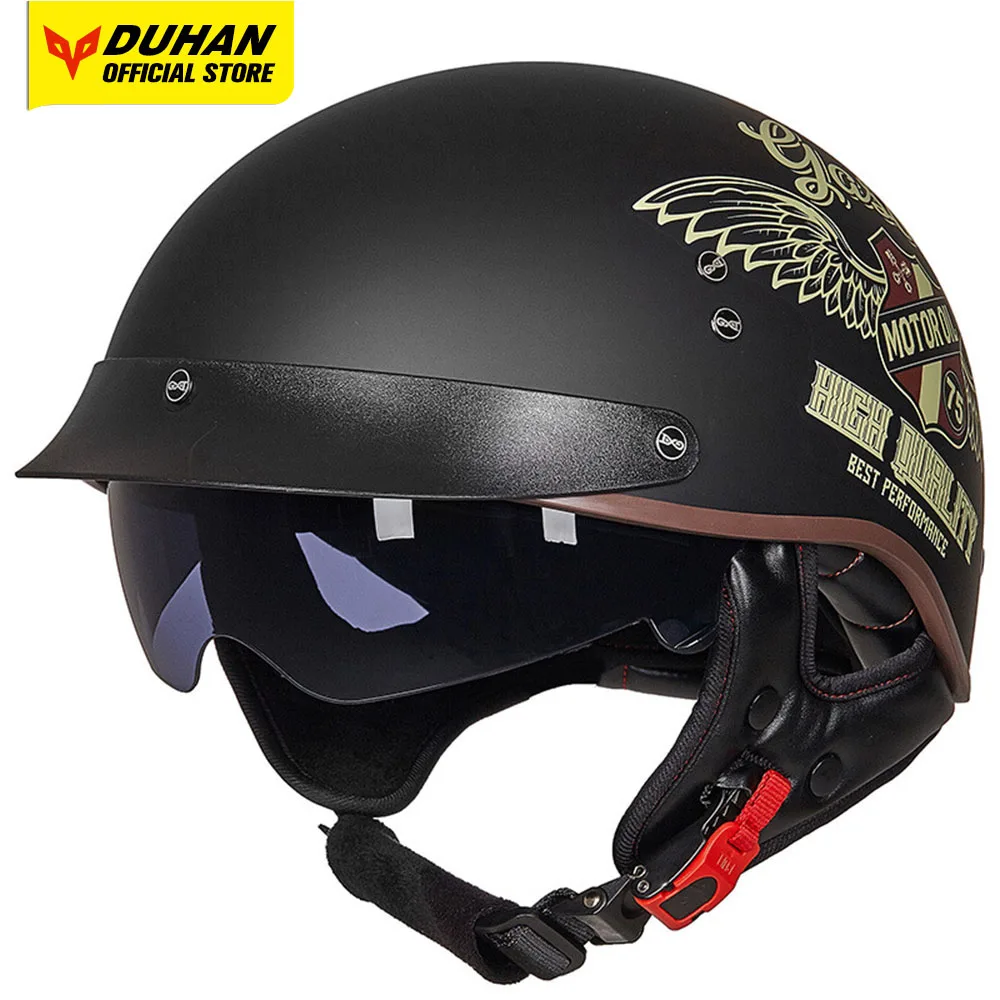 

GXT Retro Motorcycle Helmet Open Face Scooter Motorbike Racing Riding Helmet DOT Certification Casco Moto Half Helmet
