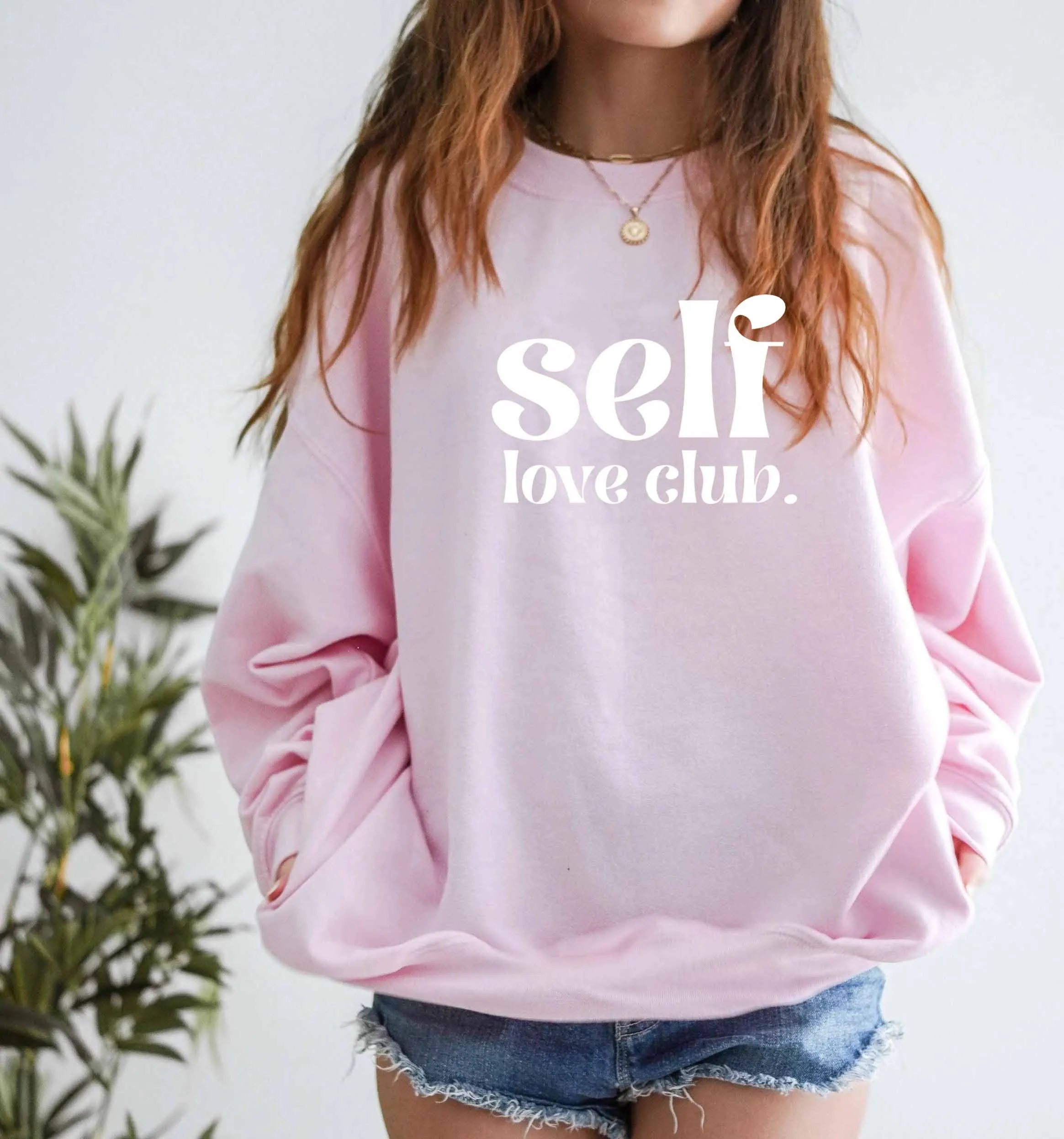 

Self Love Club Sweatshirt graphic women fashion funny grunge tumblr hipster vintage party pullovers youngs quote slogan tops