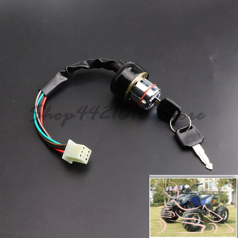 

Key Ignition Switch 6 Wire W/ 2 Keys For Car Motorcycle ATV Quad Go Kart