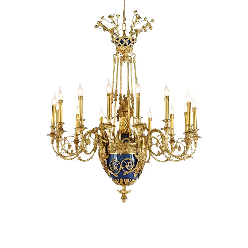 Европейская классическая антикварная лампа французская металлическая цепочка