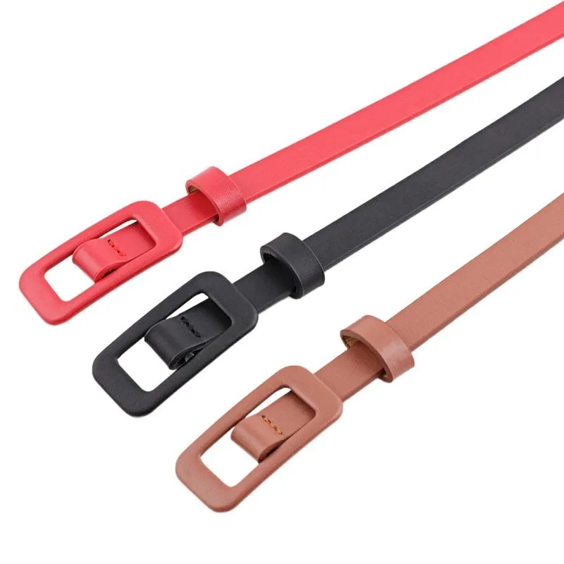 

Однотонный тонкий ремень для женщин, Модный маленький женский ремень для платья