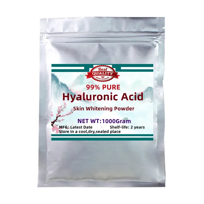 

50g-1000g Factory Direct Sales High Quality Hyaluronic Acid Powder Cosmetic Grade HA for Skin Whitening